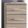 Rollcontainer Sonoma 33 x 63 x 38 cm Holz Schubladenschrank Schreibtisch