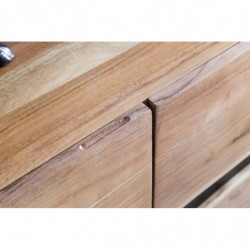 Sideboard 148 x 85 x 43 cm Massiv-Holz Akazie Natur Baumkante Anrichte