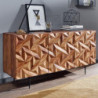 Sideboard 144x72x47 cm Sheesham Massivholz / Metall Anrichte