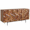 Sideboard 144x72x47 cm Sheesham Massivholz / Metall Anrichte