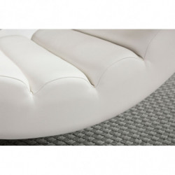 Relaxliege Kunstleder Weiß 61x81x111 cm Schaukelstuhl Wohnzimmer