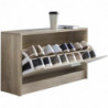 Schuhkipper SPLIT Modern 80 x 47 x 24 cm Holz Schuhregal Weiß 1 Fach