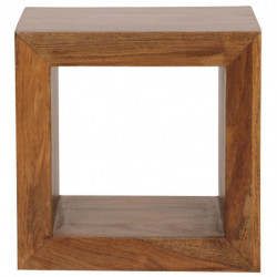 Standregal Massivholz Sheesham 44cm hoch Cube Regal Design Holzregal Naturprodukt Beistelltisch Landhausstil