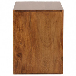 Standregal Massivholz Sheesham 44cm hoch Cube Regal Design Holzregal Naturprodukt Beistelltisch Landhausstil