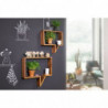 2er Set Wandregale MUMBAI Massivholz Sheesham Holzregal Landhaus-Stil Hängeregal Echt-Holz Wandboard Natur-Produkt