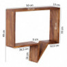 2er Set Wandregale MUMBAI Massivholz Sheesham Holzregal Landhaus-Stil Hängeregal Echt-Holz Wandboard Natur-Produkt