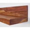 Wandregal MUMBAI Massiv-Holz Sheesham Holzregal 160 cm Landhaus-Stil Hänge-Regal Echt-Holz Wand-Board Natur-Produkt