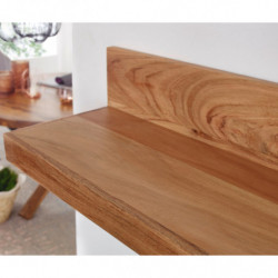 Wandregal MUMBAI Massiv-Holz Akazie Holzregal 160 cm Landhaus-Stil Hänge-Regal Echt-Holz Wand-Board Natur-Produkt
