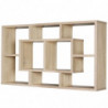 Wandregal PAOLA sonoma 85 x 47,5 x 16 cm MDF-Holz Hängeregal modern