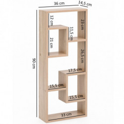 Wandregal Sonoma 36x90x13,5 cm Holz Design Hängeregal modern