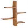 Wandregal 58x60x15 cm Sheesham Massivholz Baum-Form Hängeregal Modern