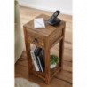 Beistelltisch MUMBAI Massiv-Holz Sheesham 68cm hoch Wohnzimmer-Tisch mit Schublade Design Landhaus-Stil Couchtisch