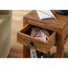Beistelltisch MUMBAI Massiv-Holz Sheesham 68cm hoch Wohnzimmer-Tisch mit Schublade Design Landhaus-Stil Couchtisch