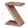 Beistelltisch MUMBAI Massivholz Akazie Z Cube 60cm hoch Wohnzimmer-Tisch Design braun Landhaus-Stil Couchtisch