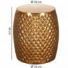 Beistelltisch 32x42x32 cm Aluminium Anstelltisch Gold Orientalisch Rund