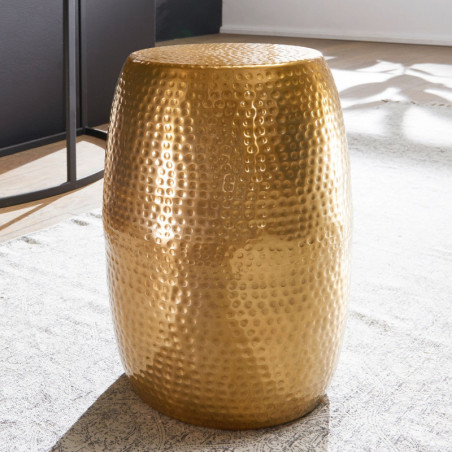 Beistelltisch 30x49,5x30cm Aluminium Gold Dekotisch orientalisch rund