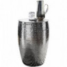 Beistelltisch 41,5x62x41,5cm Aluminium Silber Dekotisch orientalisch rund