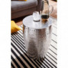 Beistelltisch 41,5x62x41,5cm Aluminium Silber Dekotisch orientalisch rund