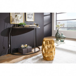 Beistelltisch 30x47x30cm Aluminium Gold Dekotisch orientalisch rund
