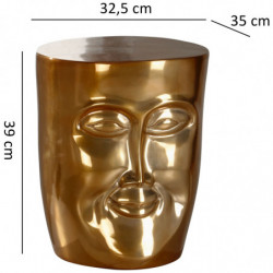 Beistelltisch 35x35x39 cm Aluminium Couchtisch Gold orientalisch