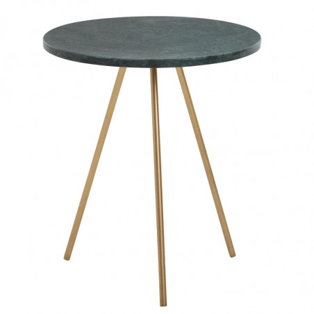 Beistelltisch Echter Marmor Grün 38x38x44cm Anstelltisch Metall Gold