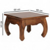Couchtisch Massiv-Holz Sheesham 60 cm breit Wohnzimmer-Tisch Design dunkel-braun Landhaus-Stil Beistelltisch