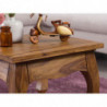 Couchtisch Massiv-Holz Sheesham 60 cm breit Wohnzimmer-Tisch Design dunkel-braun Landhaus-Stil Beistelltisch