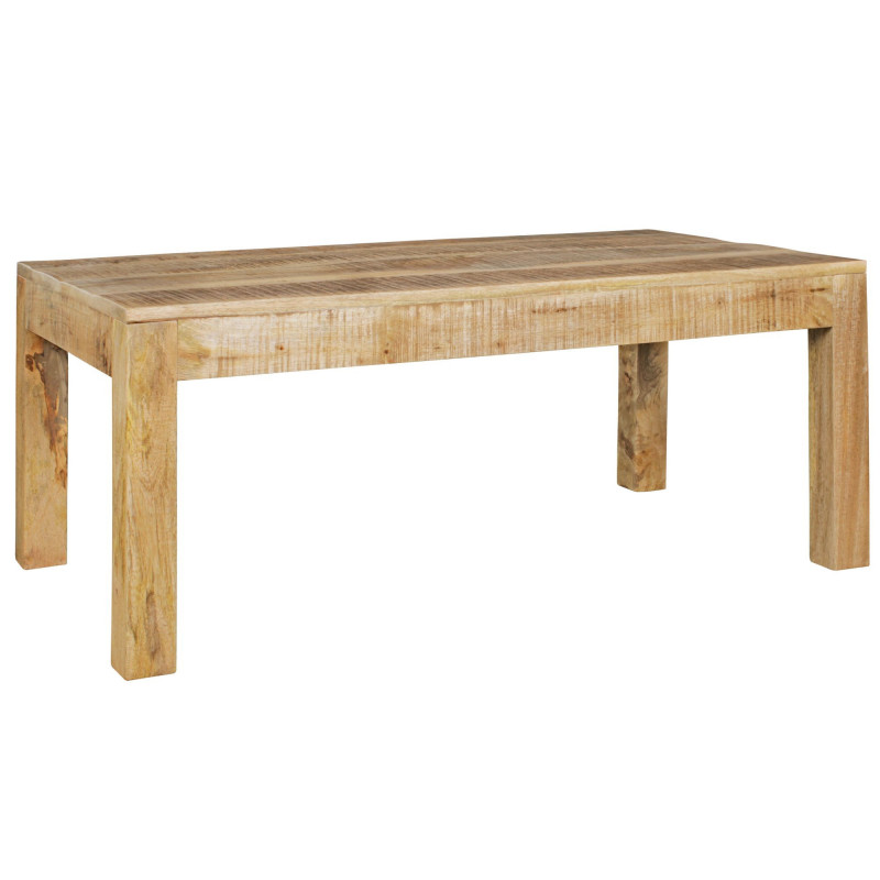 Couchtisch 110 x 60 x 47 cm Massiv-Holz Mango Natur