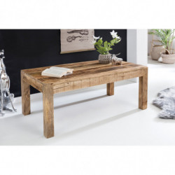 Couchtisch 110 x 60 x 47 cm Massiv-Holz Mango Natur