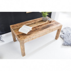 Couchtisch 110 x 60 x 47 cm Massiv-Holz Mango Natur