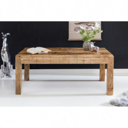 Couchtisch 110 x 60 x 47 cm Massiv-Holz Mango Natur