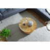 Couchtisch 75x31x75 cm Aluminium Gold Beistelltisch orientalisch rund