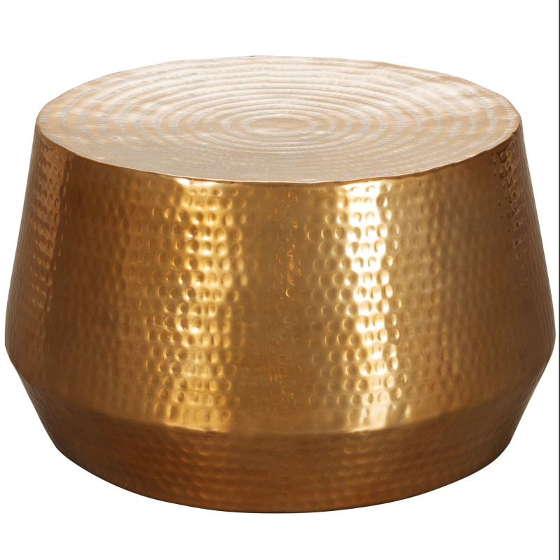 Couchtisch 60x36x60 cm Aluminium Beistelltisch Gold Orientalisch Rund
