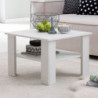 Couchtisch WL5.834 Weiß 60x42x60 cm Design Holztisch mit Ablage