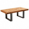 Moderner Couchtisch Mango Massivholz 105x40x55 cm Tisch im Industrial Design
