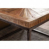Couchtisch Mango Massivholz 55x40x55 cm Tisch mit Metallgestell