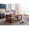 Couchtisch Sheesham Massiv-Holz 90 x 60 x 40 cm