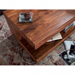 Couchtisch Sheesham Massiv-Holz 90 x 60 x 40 cm