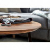 Couchtisch 60x60x45 cm Sheesham Massivholz / Metall Sofatisch Rund