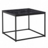 Couchtisch 60x60x45 cm mit Marmor Optik Schwarz