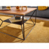 Couchtisch 60x60x40 cm Sheesham Massivholz / Metall Wohnzimmertisch