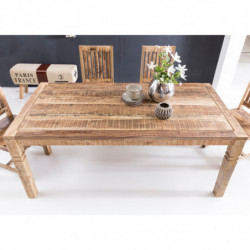 Esszimmertisch WL5.078 Braun 120 x 76 x 70 cm Mango Massivholz