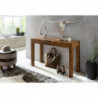 Konsolentisch MUMBAI Massivholz Sheesham Konsole mit 1 Schublade Schreibtisch 120 x 40 cm Landhaus-Stil Sideboard