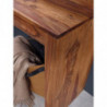 Konsolentisch Massivholz Sheesham Konsole Schreibtisch 115 x 40 cm Landhaus-Stil Arbeits-tisch Naturholz modern