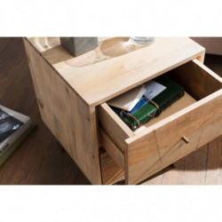 Nachtkonsole SIKAR 40x56x40cm Mango Massivholz Nachtschrank Hoch