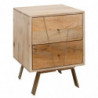 Nachtkonsole SIKAR 40x56x40cm Mango Massivholz Nachtschrank Hoch