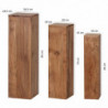 Beistelltisch 3er Set WL1.567 Massivholz 24,5x85x24,5 cm Akazie Tische