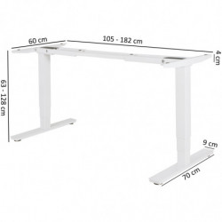 ® elektrisch höhenverstellbares Tischgestell weiß Gestell mit Memory Funktion
