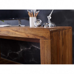 Schreibtisch BOHA Massiv-Holz Sheesham Computertisch 180 cm breit Echtholz Design Ablage Büro-Tisch Landhaus-Stil