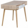 Design Schreibtisch mit Schublade MASSA Bürotisch Sonoma / Weiß 120 cm